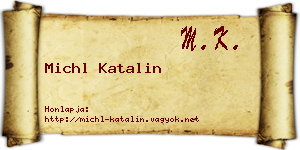 Michl Katalin névjegykártya